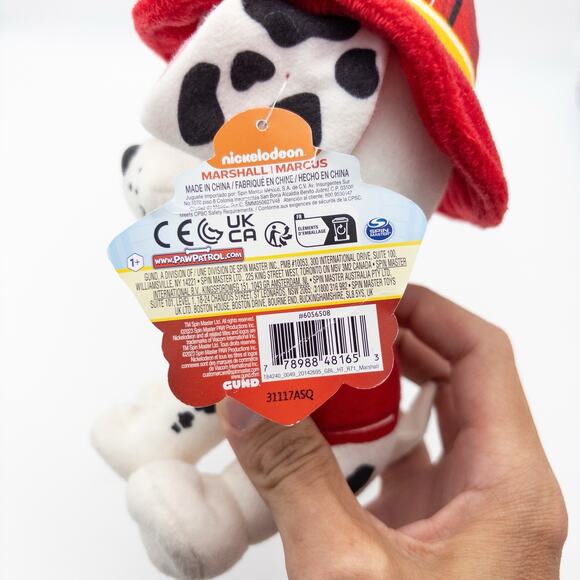 NEW GUND Paw Patrol Marshall in Signature Firefighter Uniform, 9" Plush Dog - Picture 10 of 12